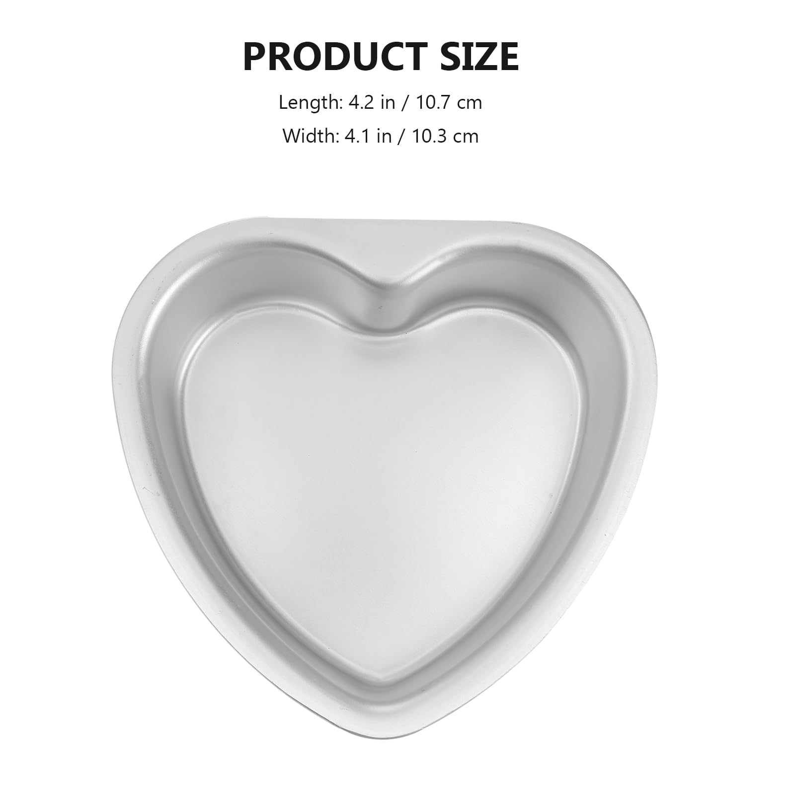 Bestonzon Heart Pan 5Pcs Heart Cake Heart Shape Cake Pan Heart Shaped Pizza Pan 4 Inch Cake Pan, Aluminum Heart Heart Cake Pan
