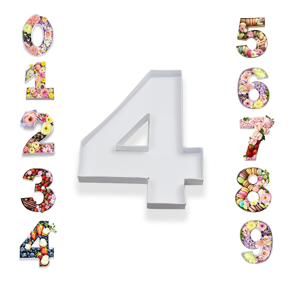 10   Cardboard Number Mache Chocolate Covered Strawberries Fillable Sweets Candy Container Box (White, 4)