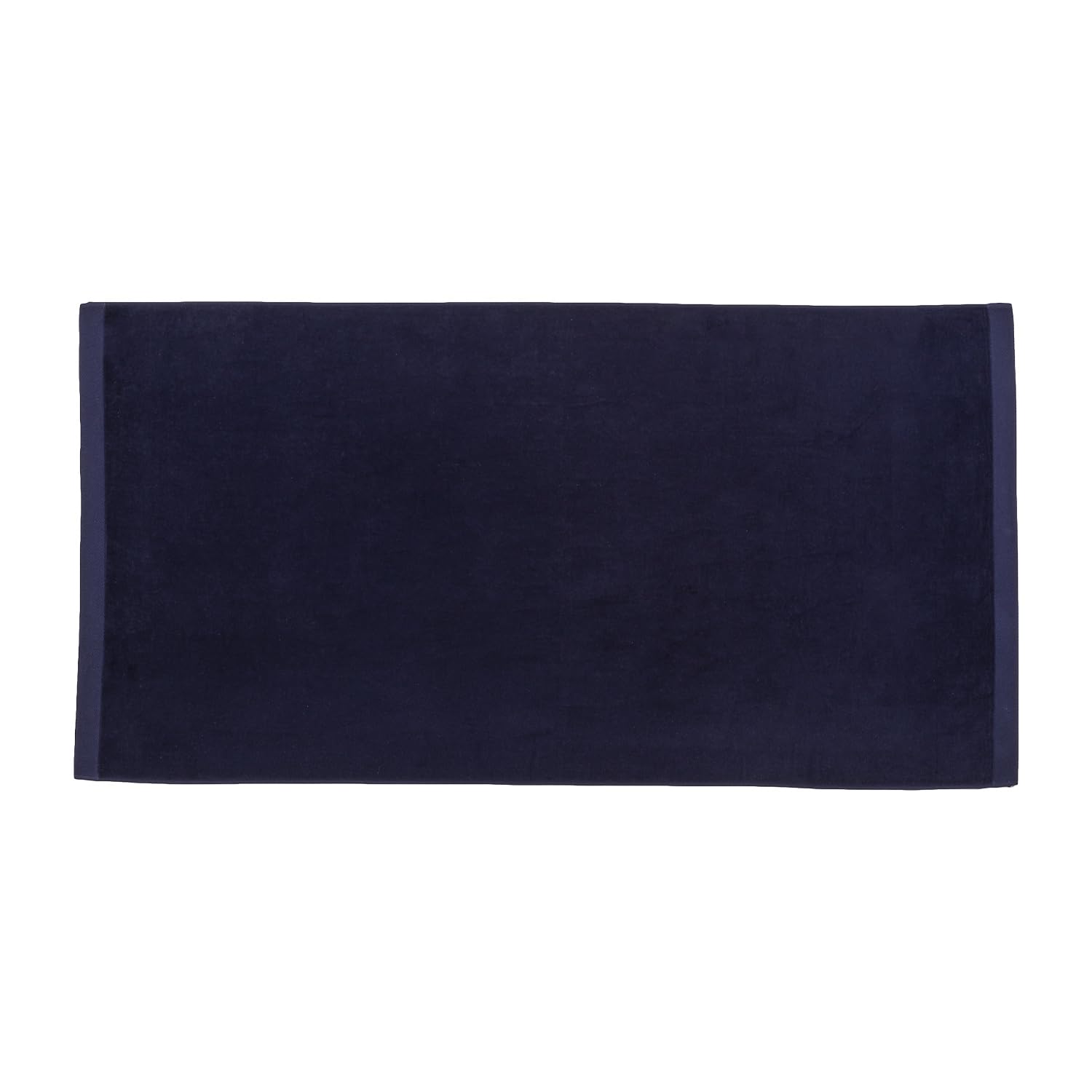 Heavy Weight Jumbo Size Dobby Hem Velour Beach Towel (Navy)