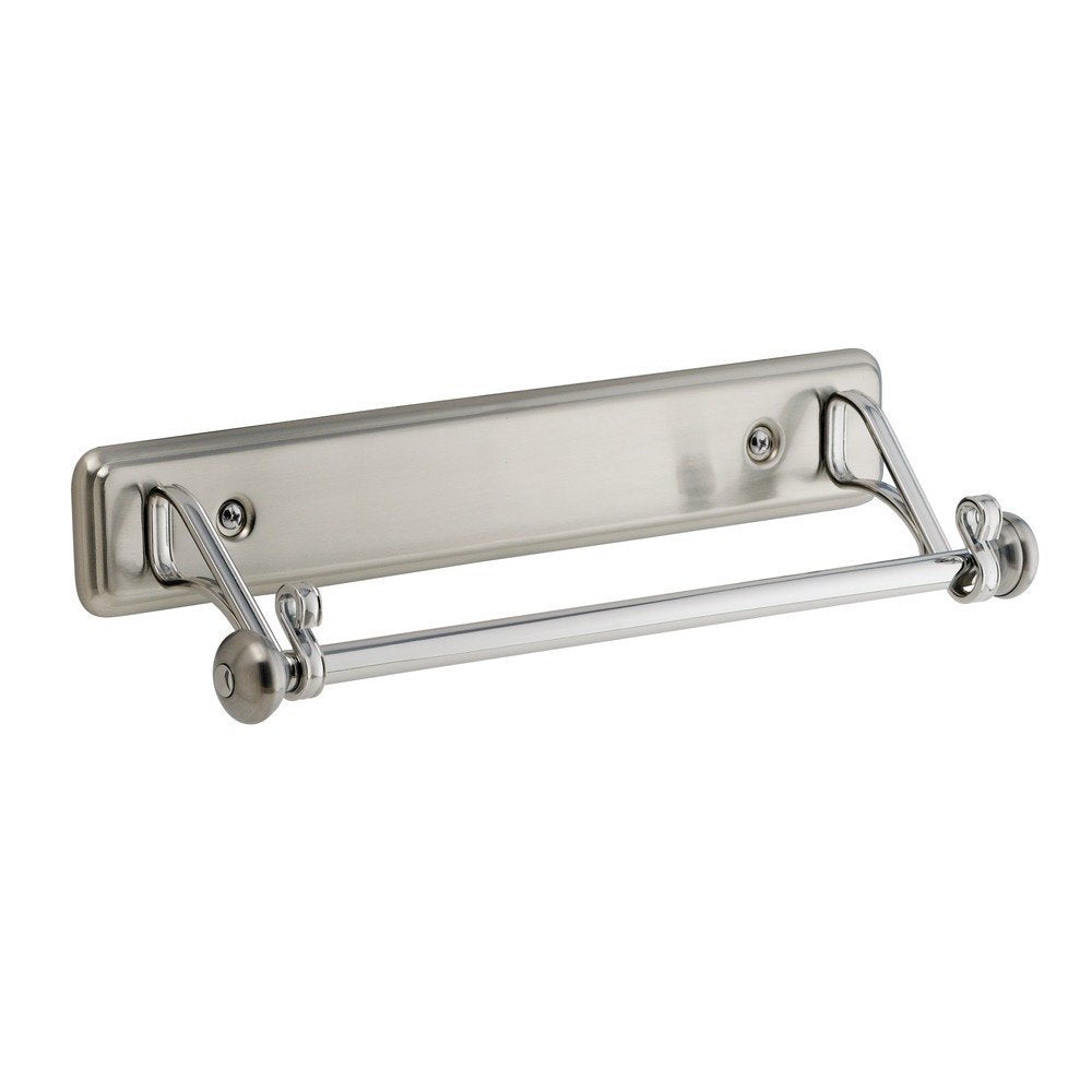 InterDesign Wall Mount Paper Towel Holder - Chrome, 15.3" x 5.2" x 2", Durable Metal from York Lyra Collection, Model 40250