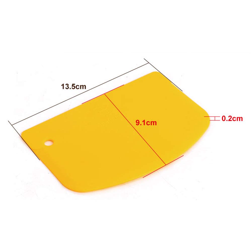 4 Pieces Dough Scraper Bowl Scraper Food-Safe Plastic Dough Cutter Plastic Scraper Practical Bench Scraper Multipurpose Food Scr