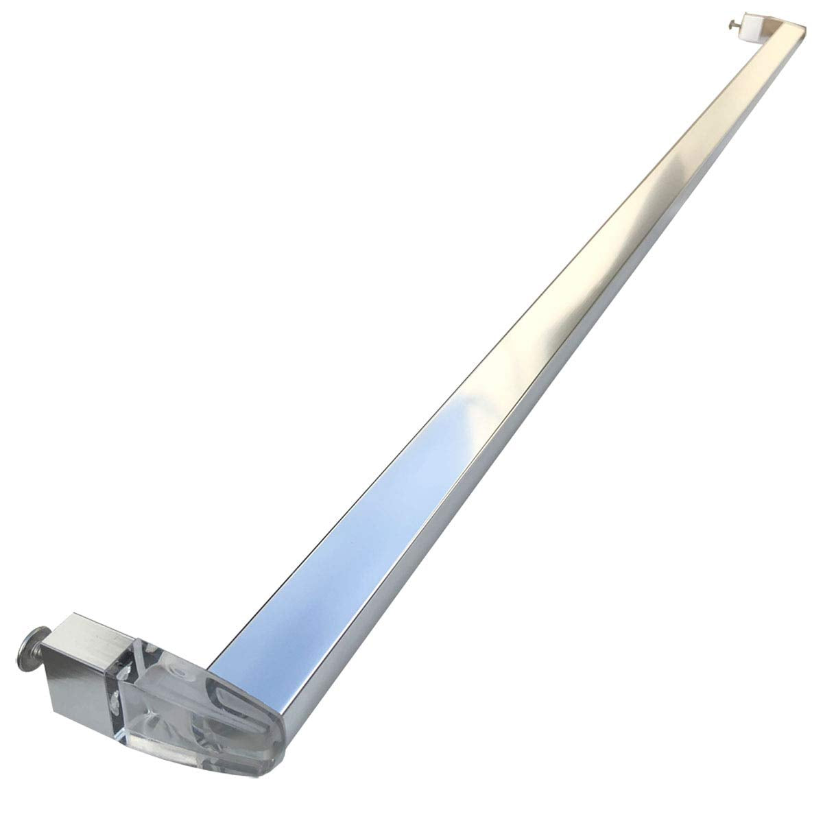Gordon Glass 30'' Long Chrome Framed Sliding Shower Door Towel Bar With Clear Acrylic Brackets