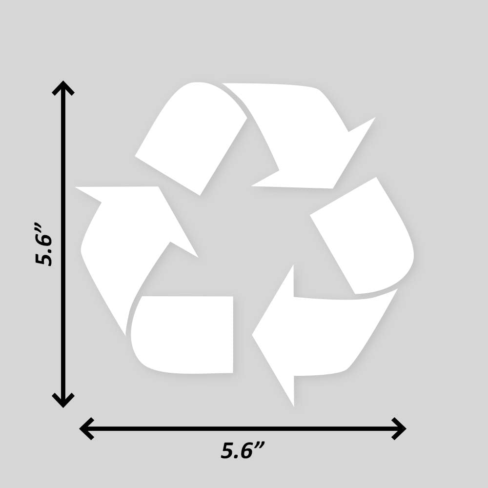 Ignixia (2 Pack) Recycle Sticker For Trash Can To Organize Garbage Containers, Recycle Bin Decal Plotter Cut Vinyl Recycle Symbo