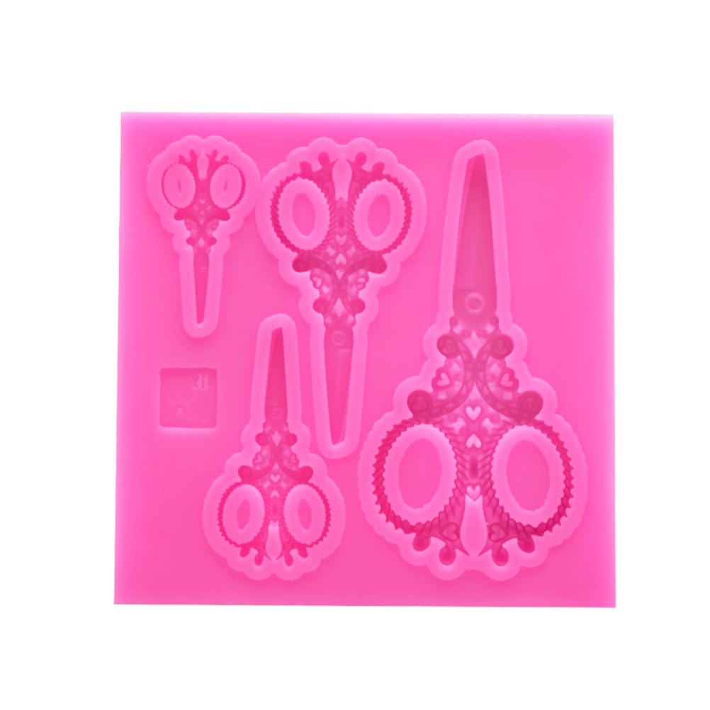 Veemoon Fondant Silicone Mold Chocolate Scissors Molds Diy Baking Molds Cake Decoration Mold Small Decorate Food Mold For Cupcak