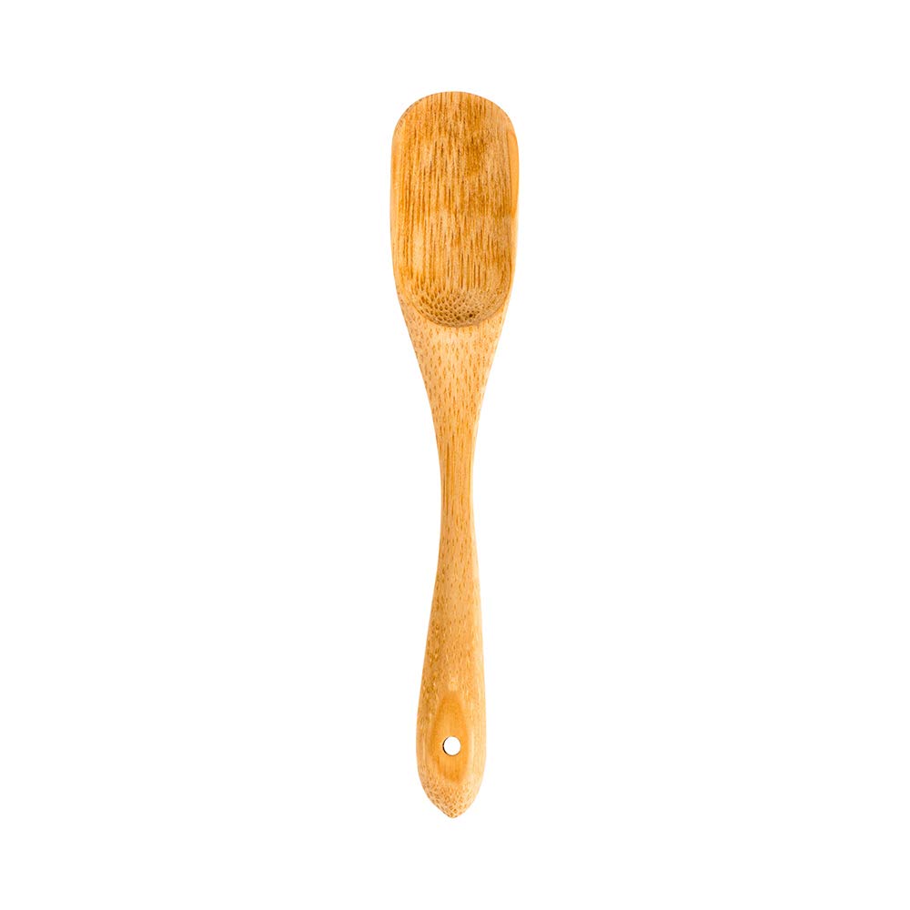 Restaurantware Dojo 4.7 Inch Matcha Spoon 1 Durable Wooden Teaspoon - With Hanging Hole Heat-Resistant Natural Bamboo Wooden Spo