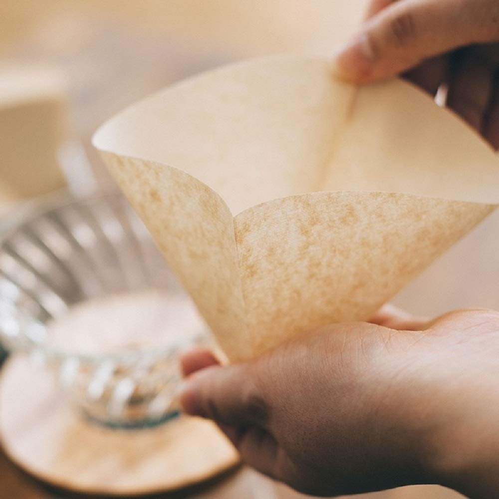 Hario V60 Paper Coffee Filters, Size 01, Natural, 100Ct Boxed