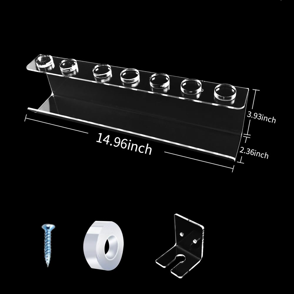 Lumclaw Storage Holder For Dyson Airwrap Curling Iron Complete Acrylic Wall Mount Bracket Stand Storage Rack Tool For Home Bathr