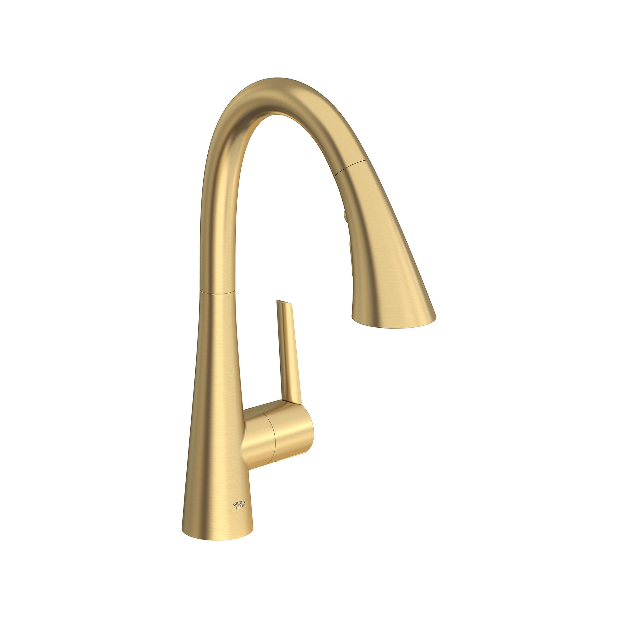 Grohe 30368GN2 Grohe Zedra Pull-Down Kitchen Faucet, Triple Spray, 1.75 GPM, Brushed Gold