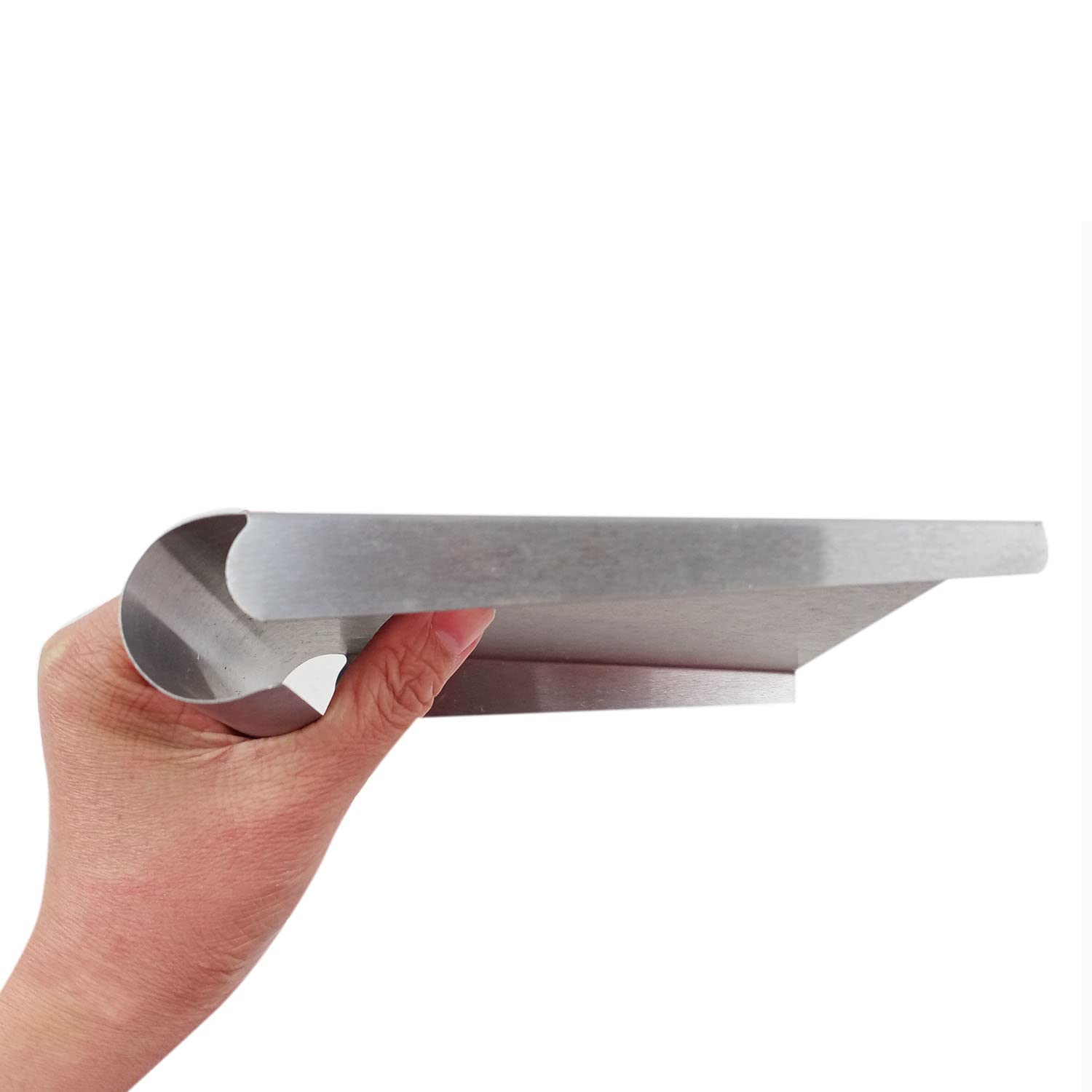 Proshopping Stainless Steel Scooper For Food, Large One-Piece Cast Square Food Scoop With Sides, 5.9 Inch Metal Ice Scooper, Cut