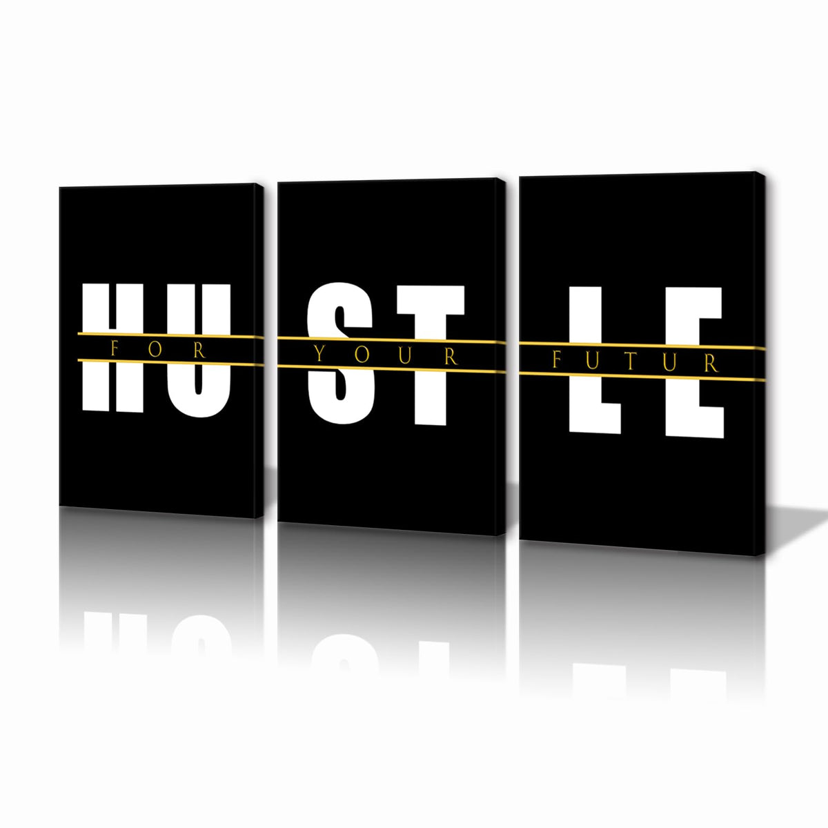 Kawahone Motivational Quotes Wall Art,Hustle Wall Art,Inspirational Wall Art, Hustle For Your,Ideal Gift For Bedroom Living Offi