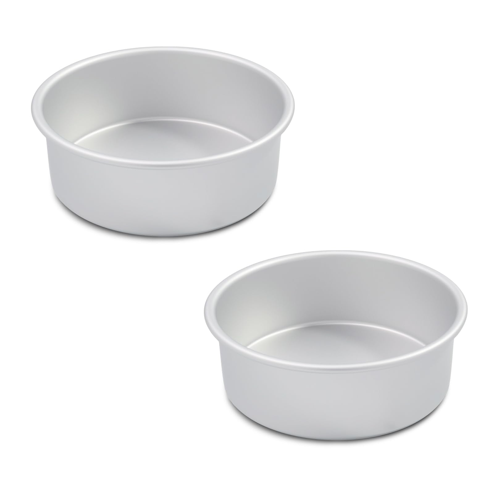 kefyixc 7 Inch Cake Pan Set of 2, Aluminum Round Cake Baking Pans Tins For for birthday cake party cake, Non-Toxic, Only Handwas