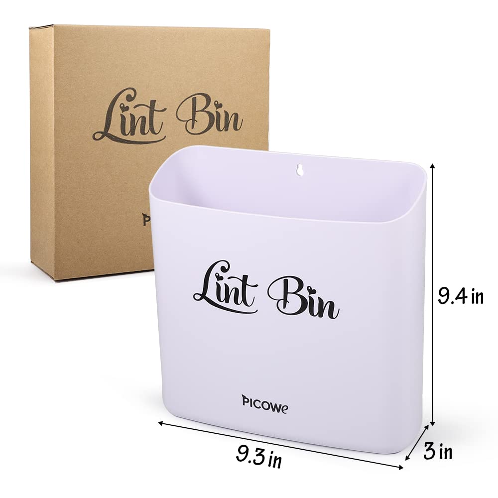 Picowe Magnetic Laundry Storage, Large Lint Holder Bin For Laundry Room, Space-Saving Trash Container Hanging On Dryer, Washer O