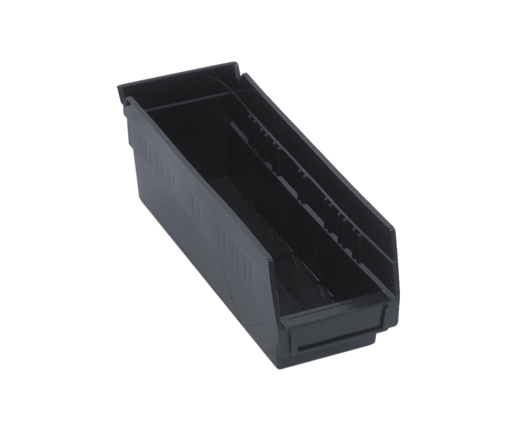 Quantum Storage Systems Qsb101Bk 36-Pack 4'' Hanging Plastic Shelf Bin Storage Containers, 11-5/8'' X 4-1/8'' X 4'' , Black