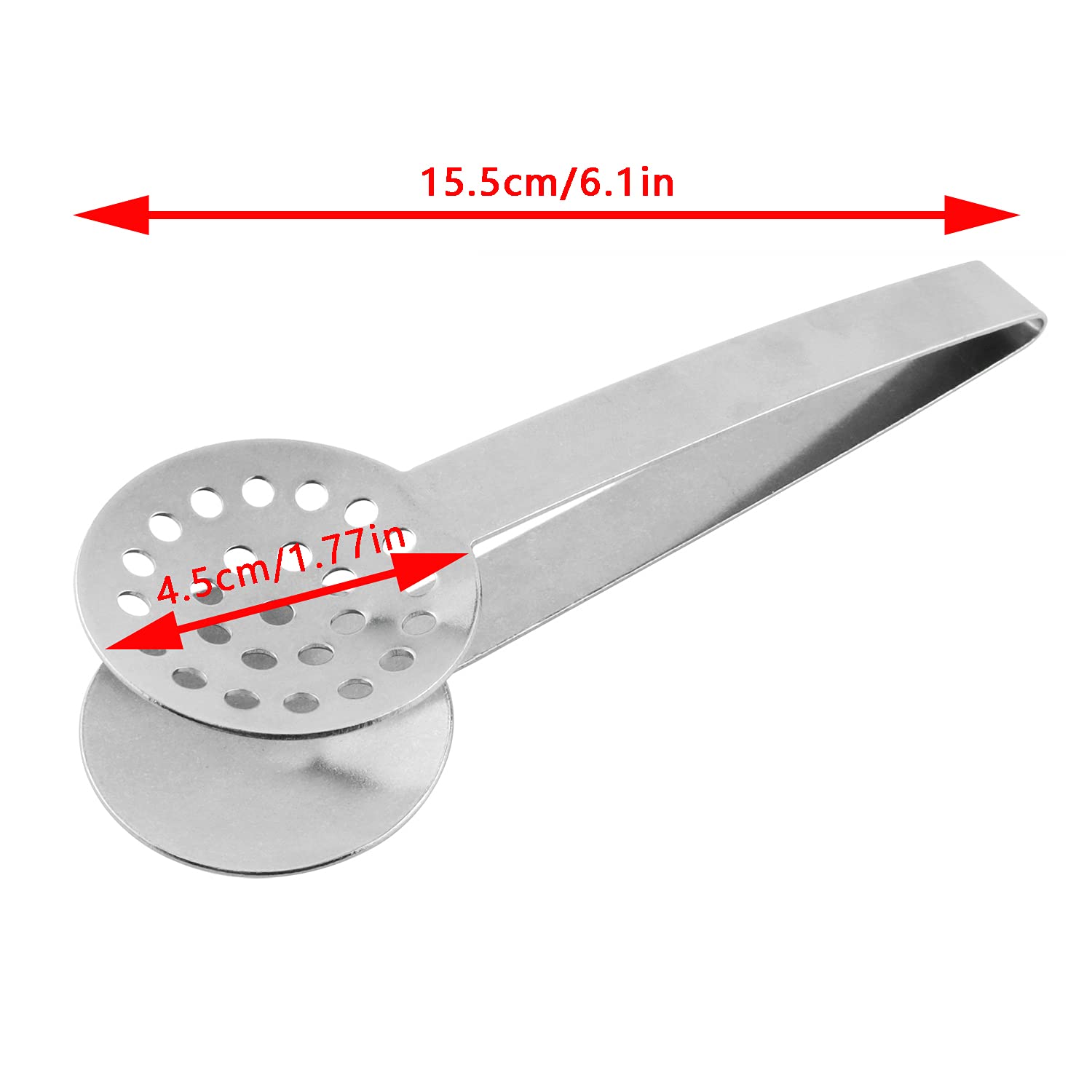 Mtqy Teabag Squeezer 2Pcs Stainless Steel Tea Bag Tongs Strainer Round Teabag Holder Gadget