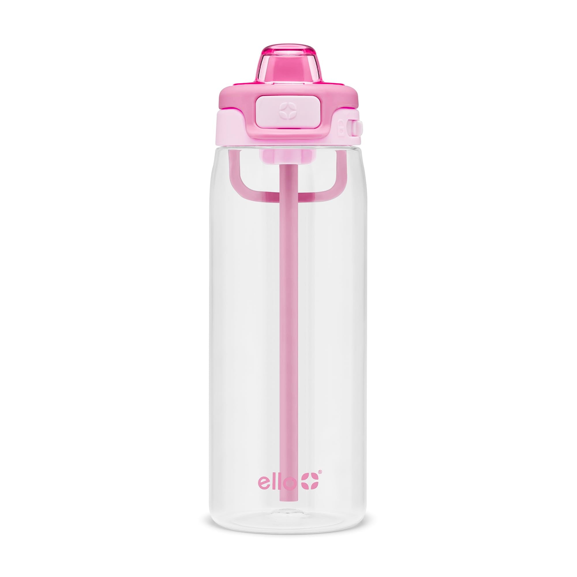 Ello Pop & Fill 22oz Tritan Plastic Water Bottle with Quick Fill Technology | Clear Water Bottle for School, College, Travel | L