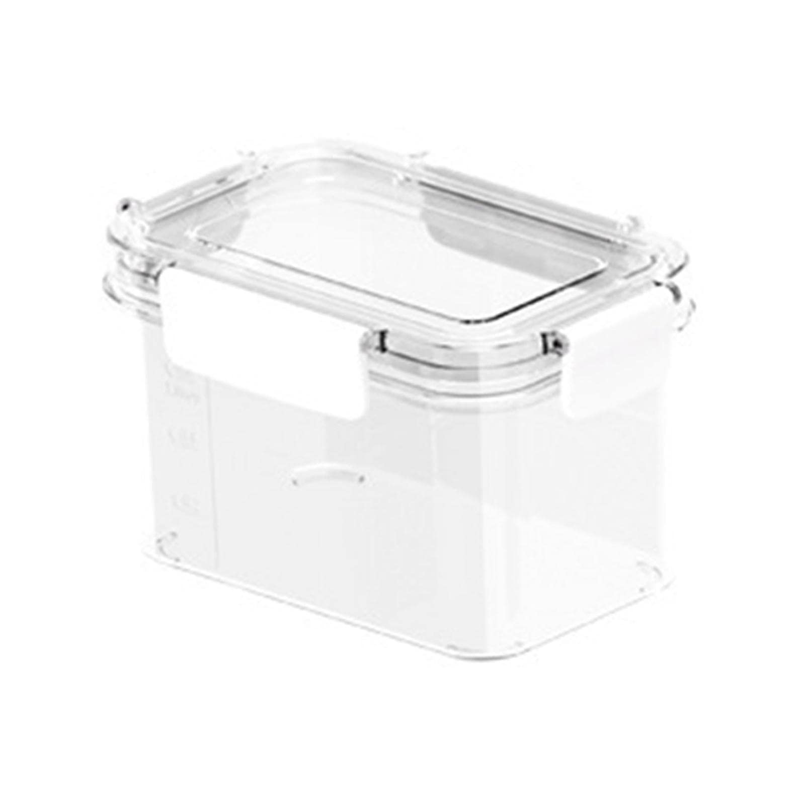 Myaddiction Clear Airtight Food Storage Container With Lock Lids For Cereal Rice 0.6L