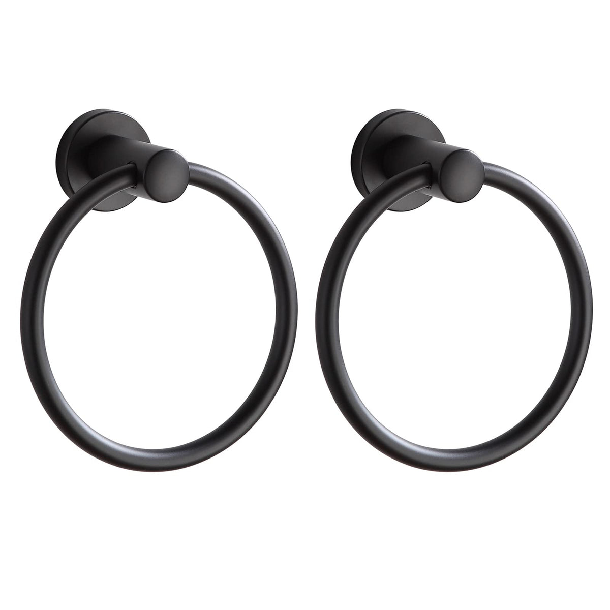 Bgl Black Bathroom Towel Holder Black Towel Ring Stainless Steel Towel Ring For Bathroom 2 Pack