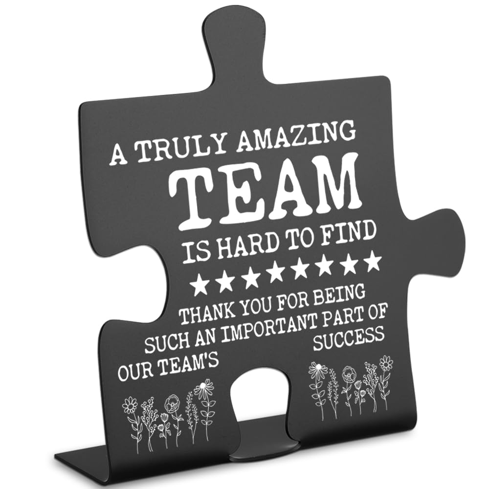 Team Appreciation Gift for Coworkers Employees, Thank You Desk Decor Sign for Team Manager, Colleagues, Staff YT194
