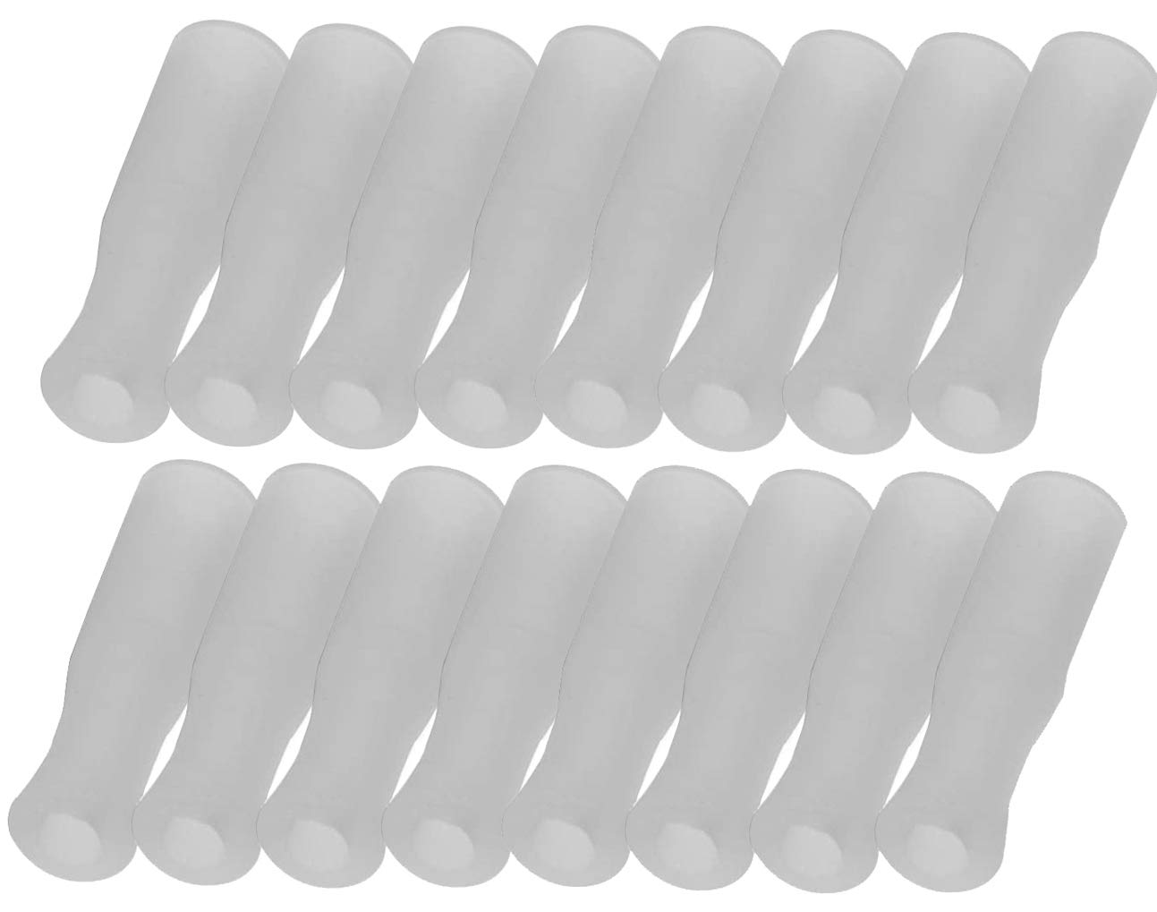 Mini Skater 16Pcs Silicone Straws Tips Food Grade Reusable Anti-Scald/Cold Straws Cover Fit For 1/4 Inch Wide(6Mm Out Diameter)