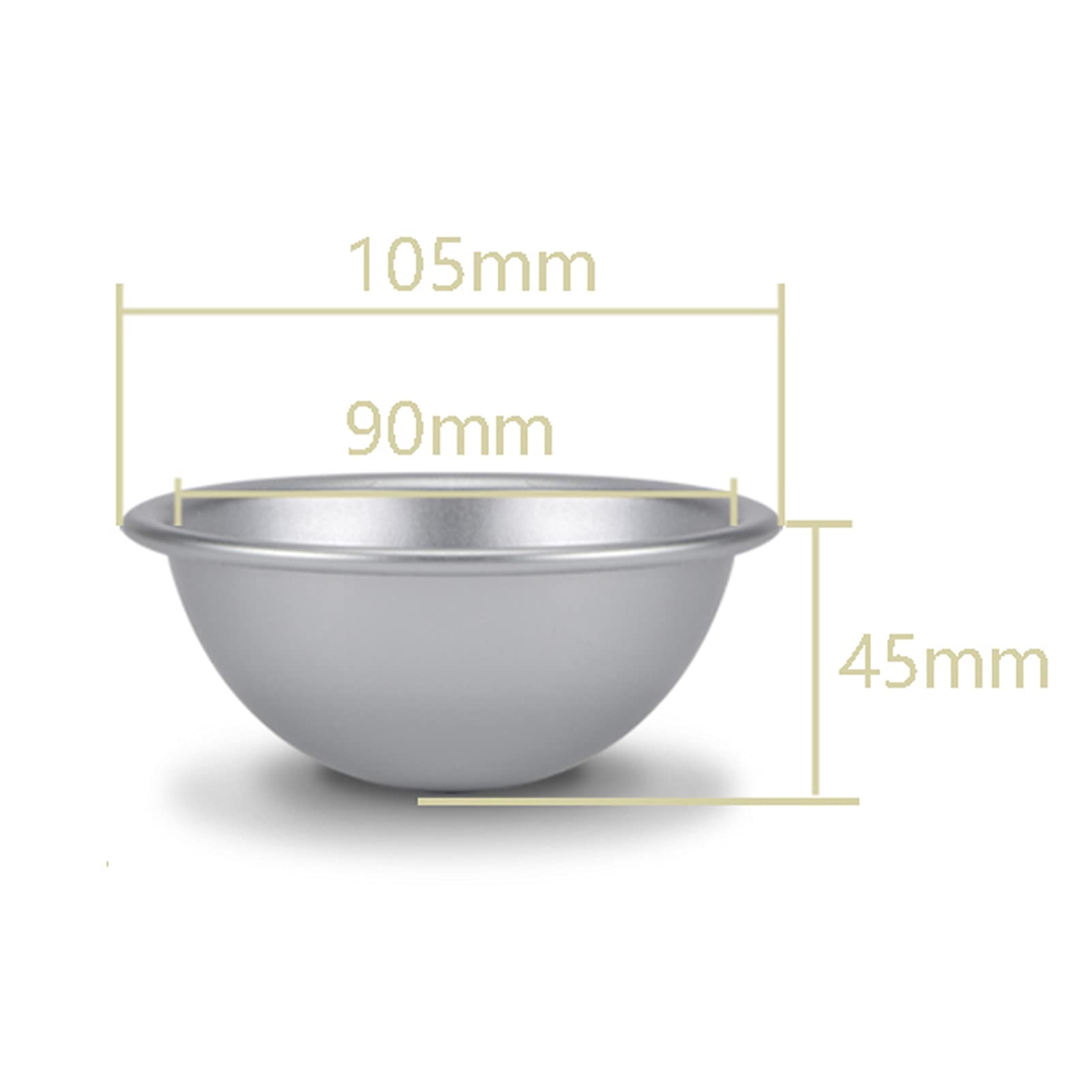 Fydun Ball Cake Pan Dome Cake Pan Aluminum Chiffon Cake Pan Sphere Cake Pan Hemisphere Cake Diy Birthday Cake Pan, 10.5 X 4.5 Cm