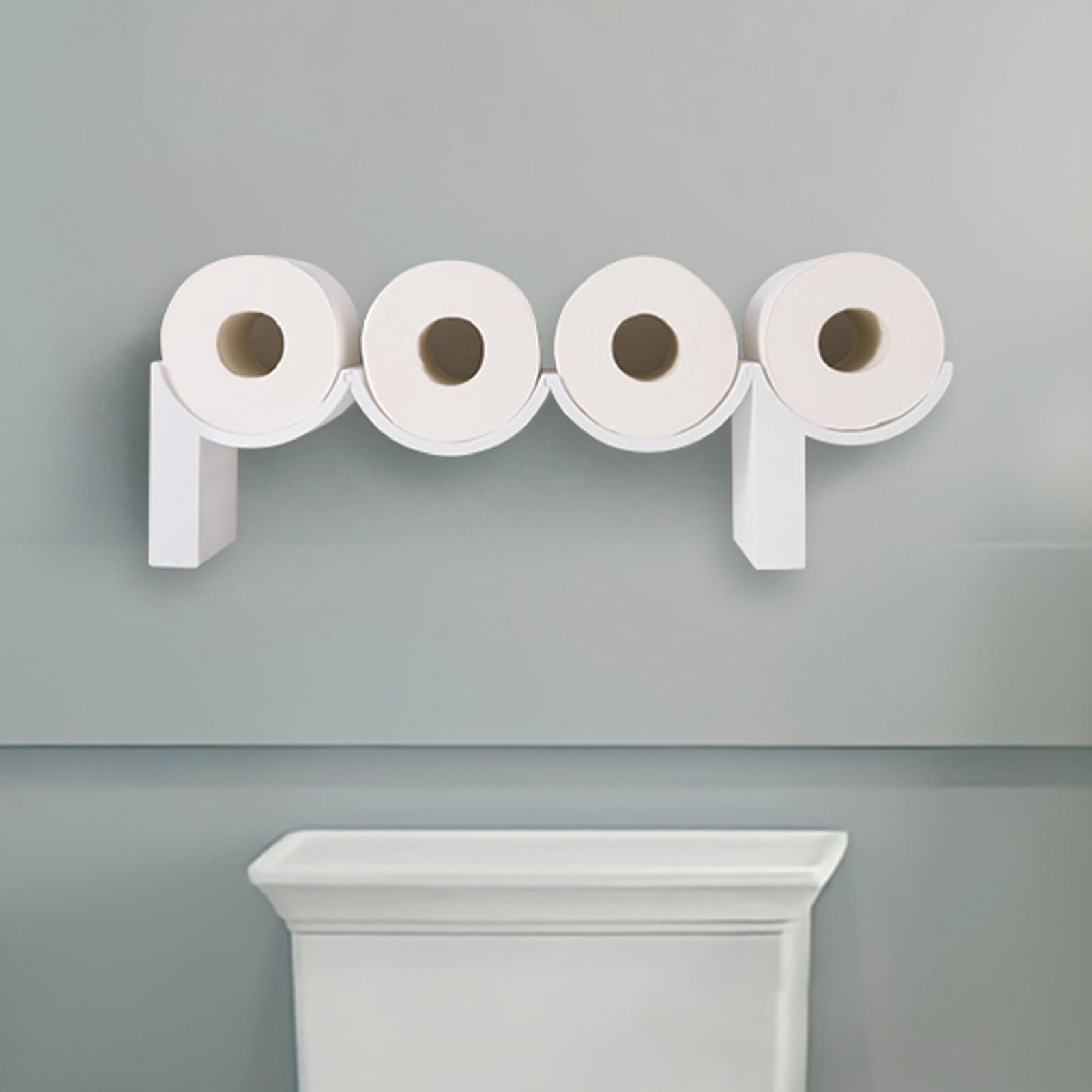 Poop Toilet Paper Holder Shelf, An Interesting Toilets Stand, Cute 3D Printed Wall Mount Storage Rack, Funny Bathroom Whimsical