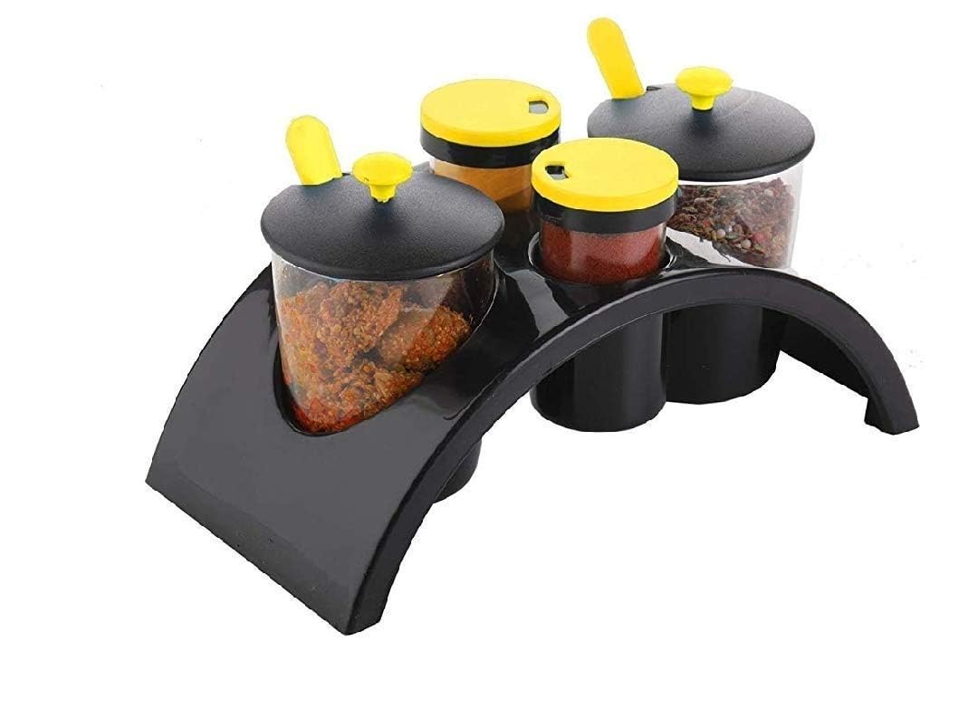 Hocimit Achar Spice Rack Kitchenware Smart Plastic Spice And Pickle Jar Plastic Spice Container Masala Rack Revolving Spice Rack