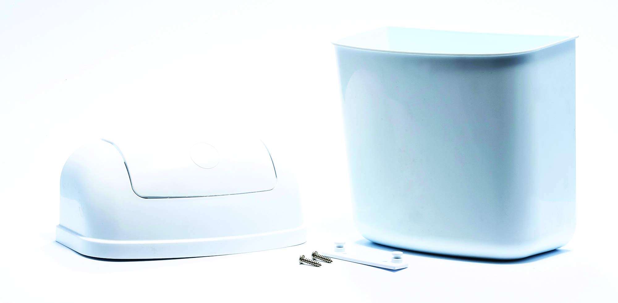 Camco Rv Cabinet Mount Trash Can | Ideal For Tight Spaces In Rvs, Boats, Dorms, Kitchens, Bathrooms, Laundry Rooms, And More | S