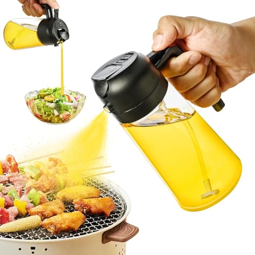 Kmils Oil Dispenser Bottle, Oil Spray Bottle for Cooking, Oil Sprayer for Air Fryer, Oil and Vinegar Pourer and sprayer bottle, 
