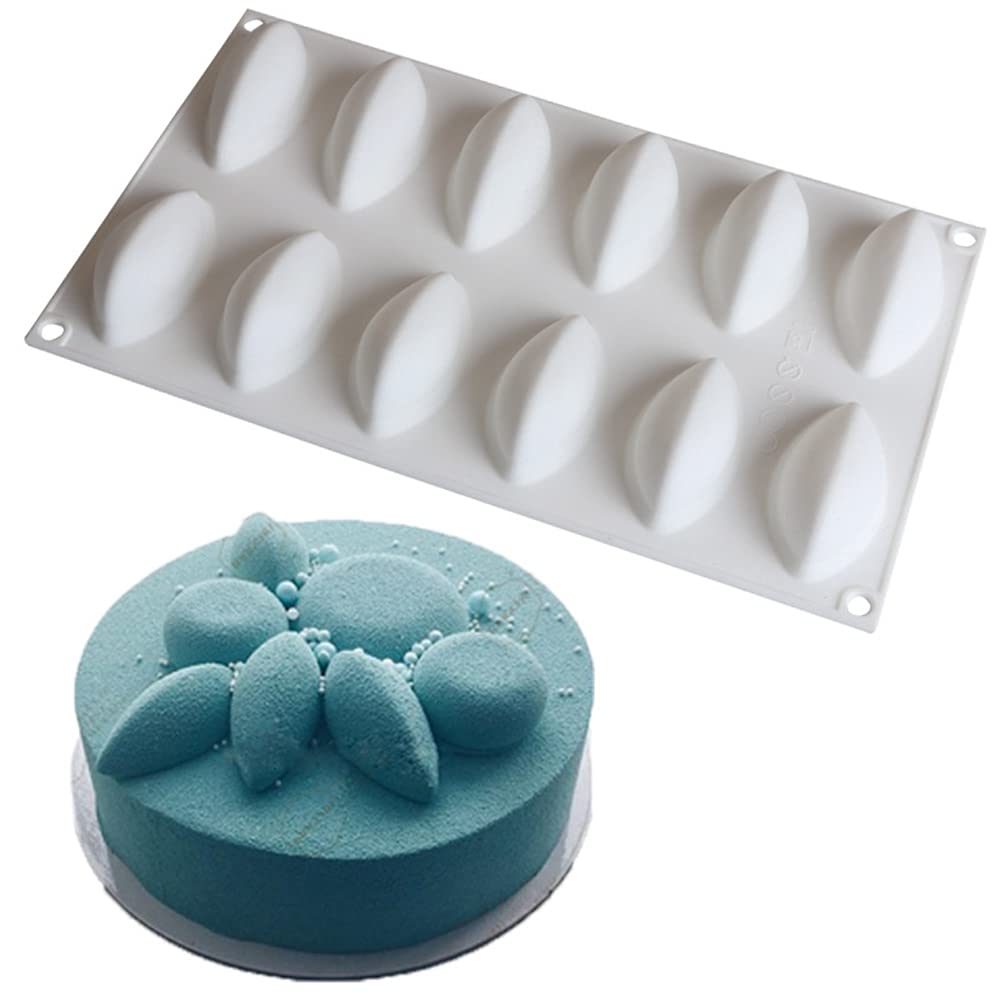 3D Hollow Leaf Fondant Lace Mold Multi Leaves Flower Candy Mold Chocolate Sugar Craft Cake Decoration Cupcake Top (Mango_11.6X6.