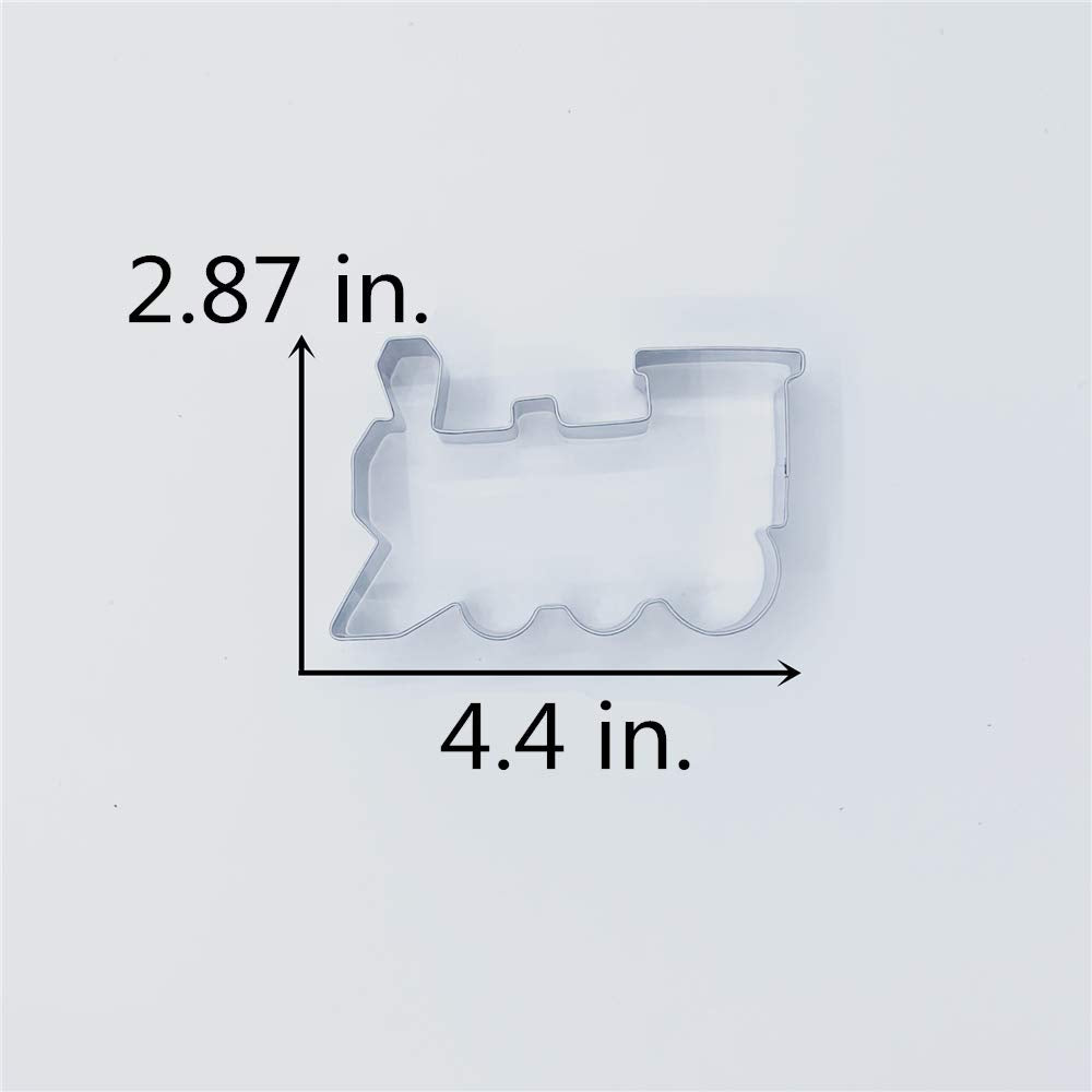 Liliao Train Cookie Cutter - 4.4 X 2.9 Inches - Stainless Steel