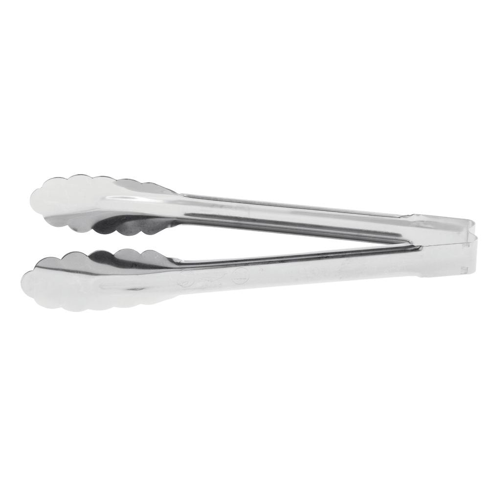 Vollrath 9-1/2'' Heavy-Duty One-Piece Stainless Steel Tongs