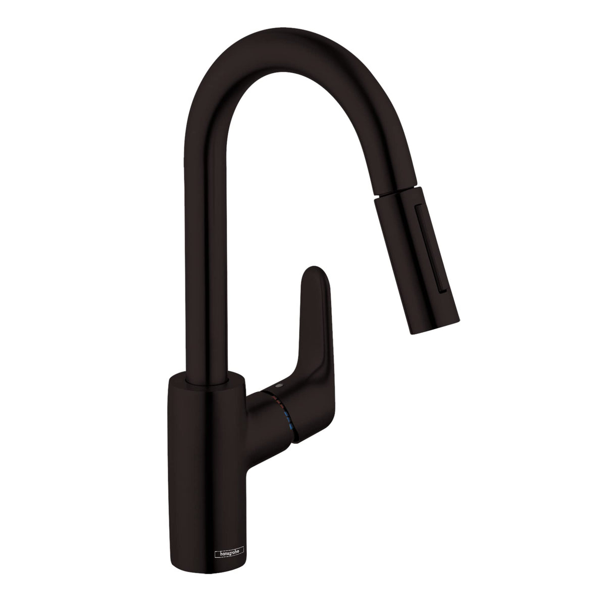 Hansgrohe Focus Black Bar Kitchen Faucet, Kitchen Faucets With Pull Down Sprayer, Faucet For Kitchen Sink, Magnetic Docking Spra