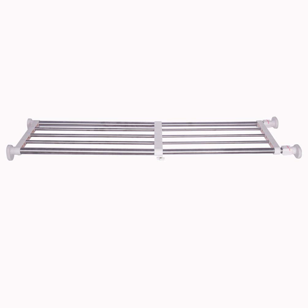 Hershii Expandable Shelf Rod Closet System Heavy Duty Clothes Hanger Adjustable Diy Storage Organizer Shoe Rack