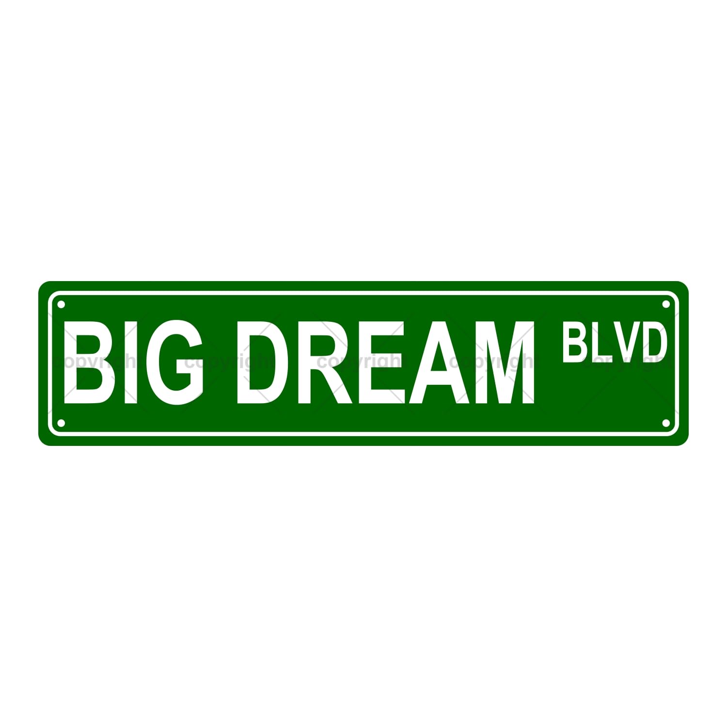 BIG DREAM BLVD MENTAL STATE Metal Tin Street Sign Bar Cafe Garage Cave Home Room Wall Bathroom Farmhouse Garden Porch Patio Deco