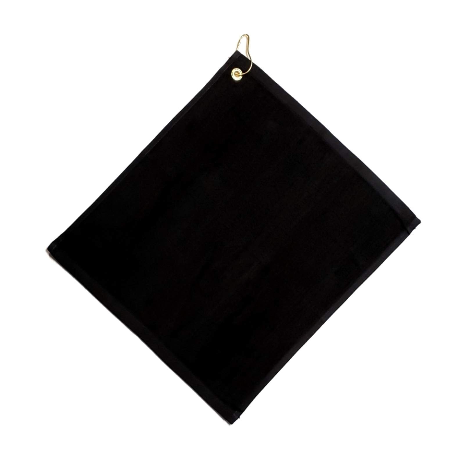 Black 15 X 18 Inches Golf Towel With Corner Grommet & Hook Club Ball Tee Golfing Gift Birthday Variety Colors Towels Vinyl