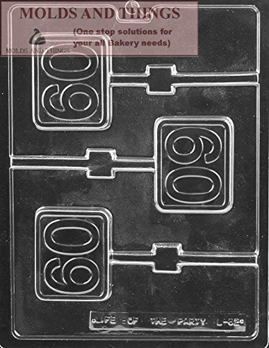 60Th Birthday Chocolate Candy Mold, Happy 60Th Birthday Chocolate Candy Mold With  Candy Making Instruction