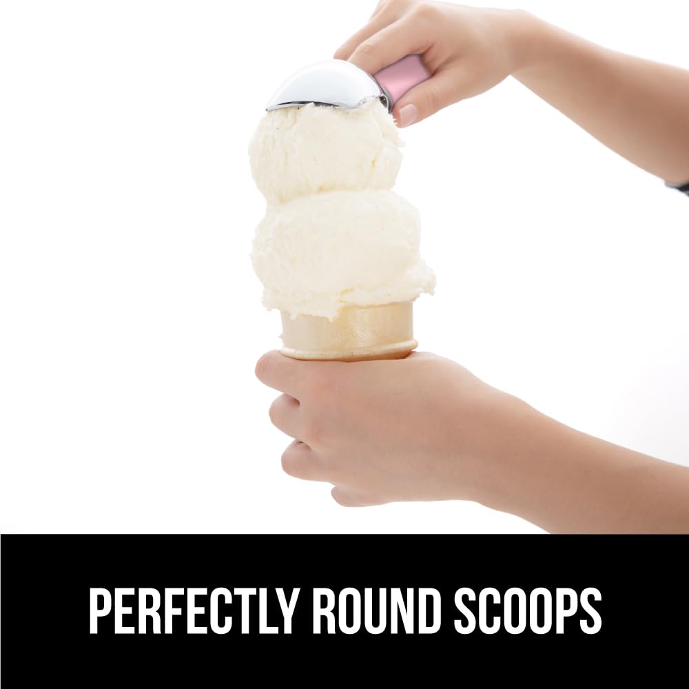 Gorilla Grip Heavy Duty Ice Cream Scoop With Comfortable Handle, Professional Grade Scooper For Perfect Round Scoops, Spoon Froz