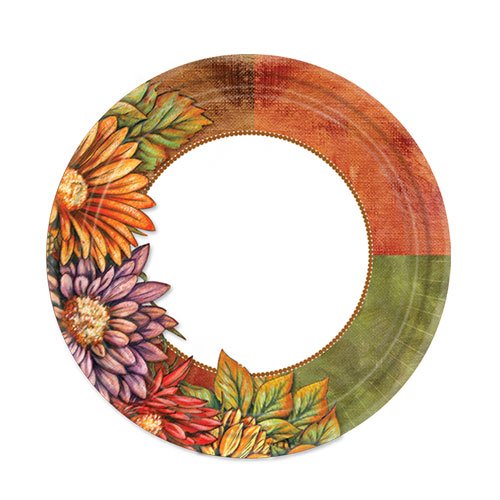 Hanna K. Signature Collection Round Dinner 7'' Art | Pack Of 36 Paper, 7 Inch Plate, Multicolor/Floral Pattern
