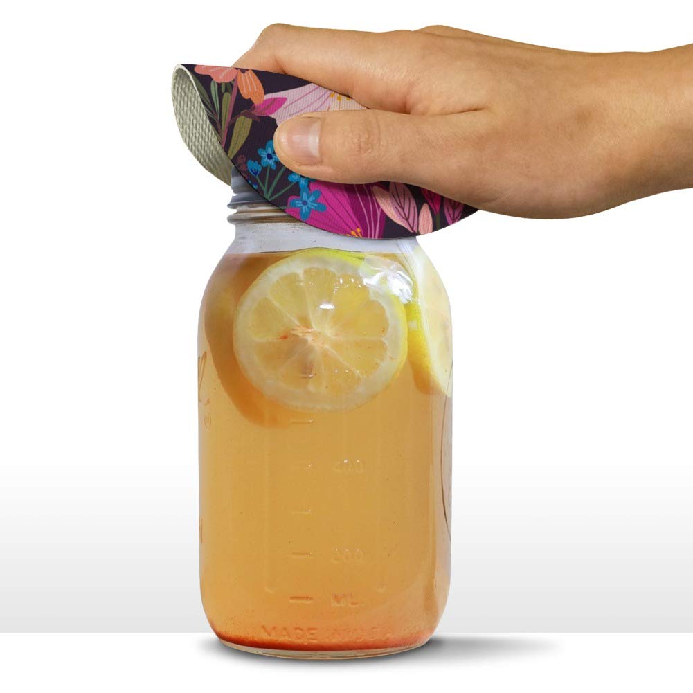 Haruna Floral Pattern Round Rubber Non-Slip Jar Gripper Lid Opener