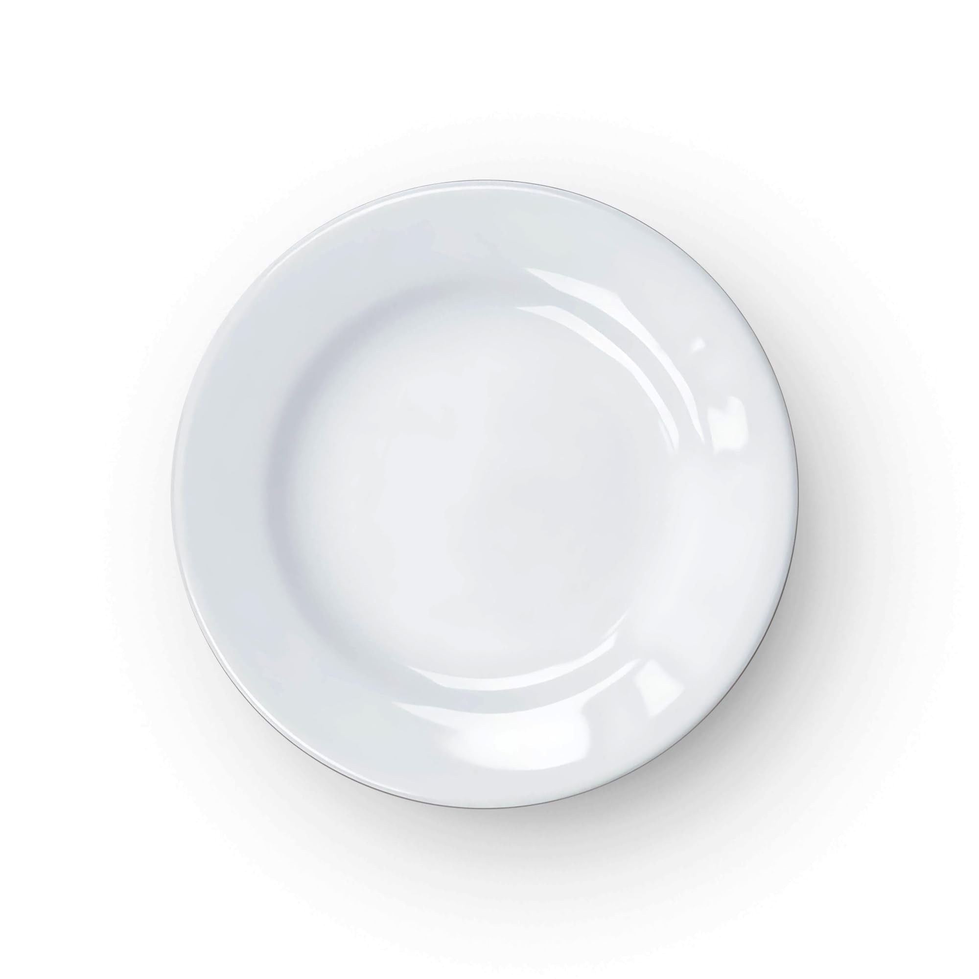 Tuxton China ALA-062 Plate, 6-1/4 Diameter, Round, Wide Rim, Rolled Edge, Microwave and Dishwasher Safe, Oven Proof, Fully Vitri