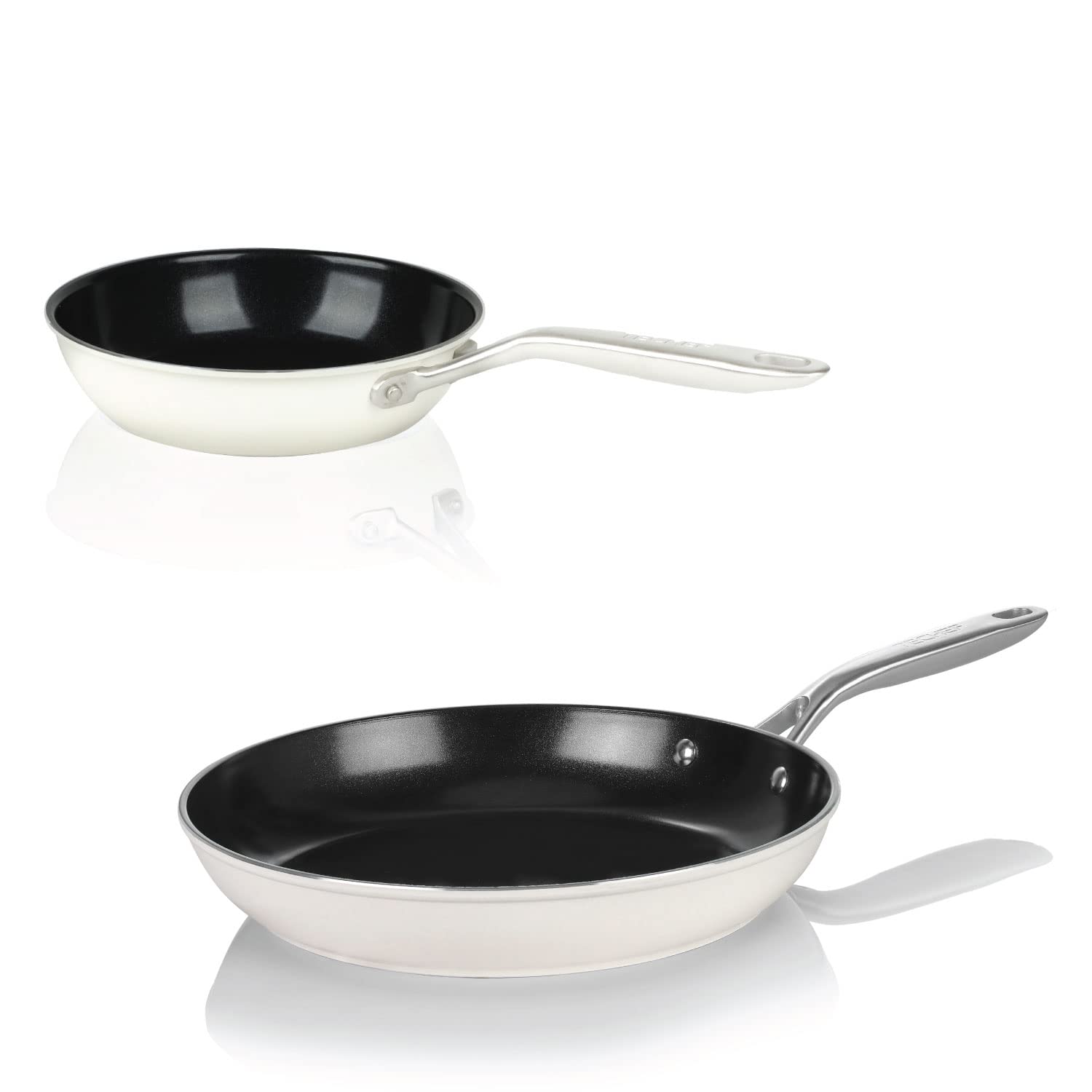 Techef Valencera Collection | Ceramic Nonstick Frying Pan Skillet Set, Nontoxic - Nontoxic - Free Of Pfas, Pfoa, Ptfe (Frying Pa
