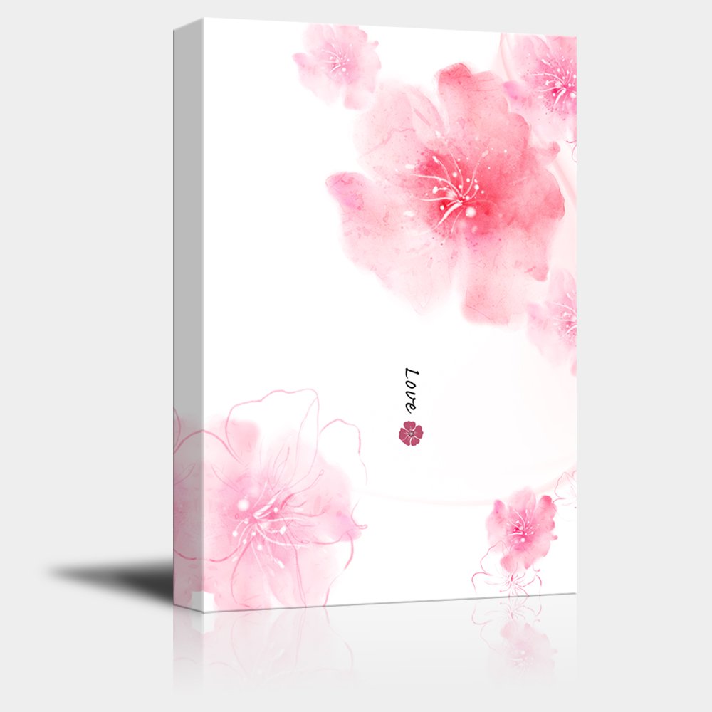 Wall26 Canvas Wall Art - Watercolor Style Floral Pattern - Giclee Print Gallery Wrap Modern Home Art Ready To Hang - 32X48 Inche