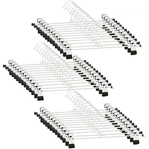 Goodtou Skirt Hangers With Clips - Pants Hangers 36 Pack Metal Hangers For Pants Jeans Skirt Clip Hangers For Pants Heavy Duty