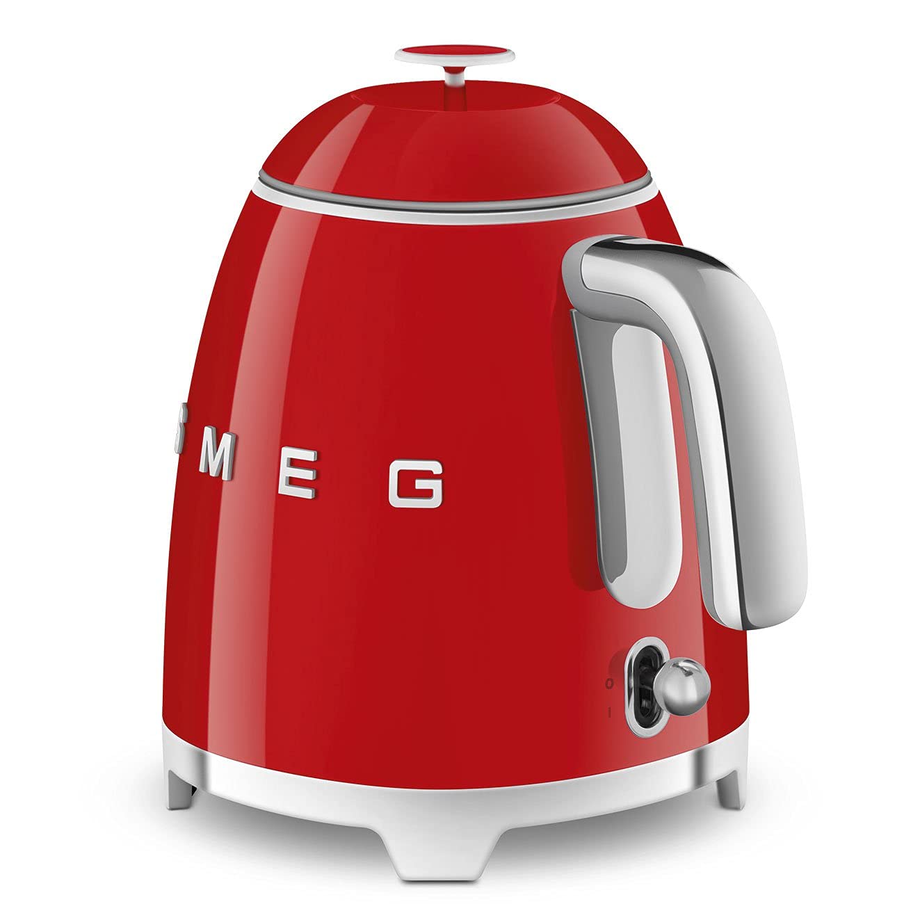 Smeg Mini 50'S Retro Style 3 Cup Electric Kettle With Double Wall Anti Slip Base And Water Level Indicator (Red)