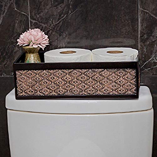 Dublin Bathroom Decor Box Toilet Paper Storage Basket - Decorative Bathroom Storage Toilet Tank Topper - Bathroom Organizer Coun