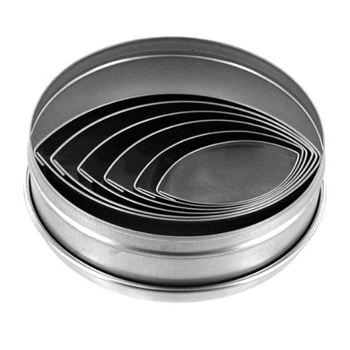 Ateco Rectangle Pastry Fluted Round Cutters In Graduated Sizes, Plain Edge, Football