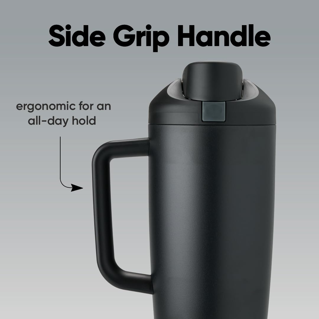 Owala FreeSip Tumbler Insulated Stainless Steel Water Bottle with Built-in Straw and Side Handle, For Travel, Work, School, and