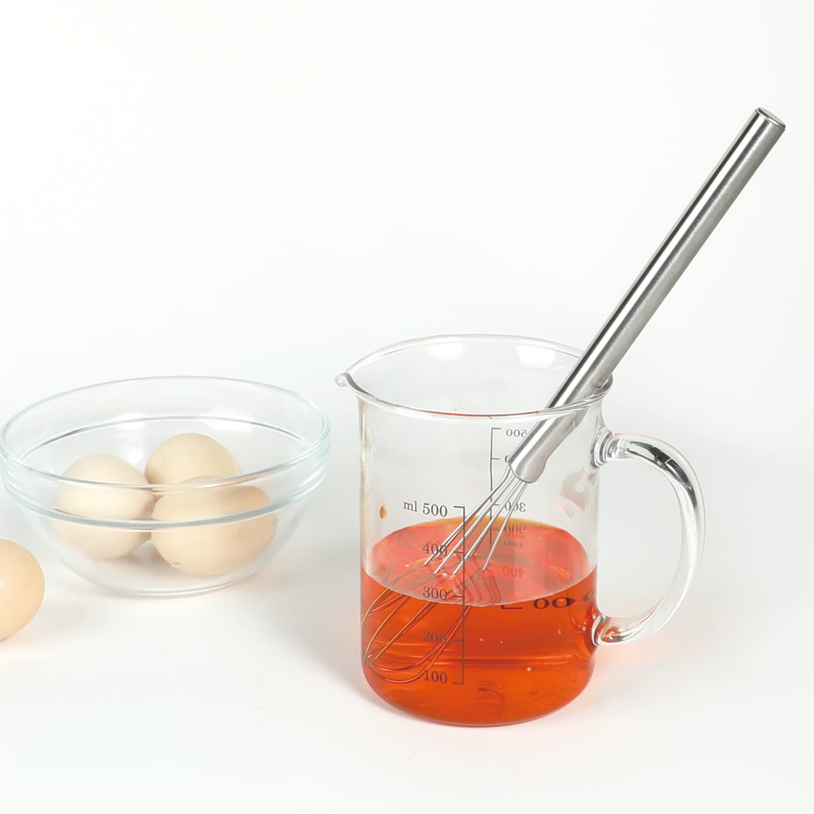 Webake Mini Whisks Set Of 2, Stainless Steel Small Whisks Tiny Balloon Wire Whisk For Cooking Milk Egg Baking Blending Whisking