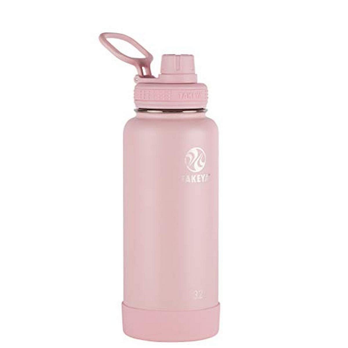 Takeya Actives 32 Oz Vacuum Insulated Stainless Steel Water Bottle With Spout Lid, Premium Quality, Blush