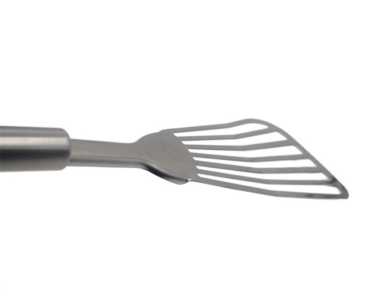 Slotted Fish Spatula Stainless Steel - 11-Inch Thin Spatula Heat Resistant With Abs Solid Handle - Fish Turner Spatula - Metal S